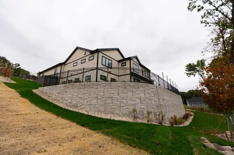 Retaining wall project in the Madison area