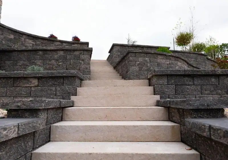 Stone step project in the Madison area